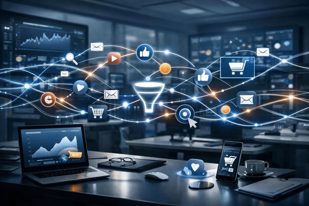 erfahren sie, wie die entwicklung von sales funnels an nicht-lineare nutzerpfade angepasst wird, um die conversion-rate zu maximieren und kunden effektiv zu gewinnen.
